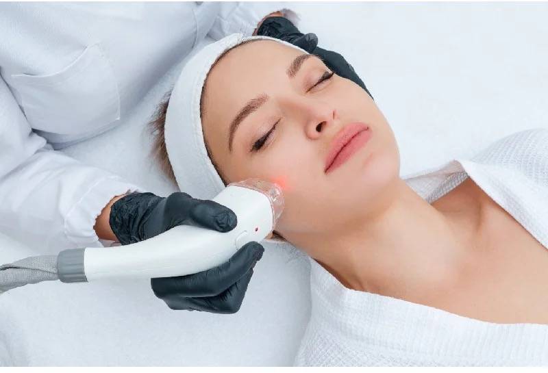 Traitement d’épilation laser du menton et du visage pour réduire les poils hormonaux